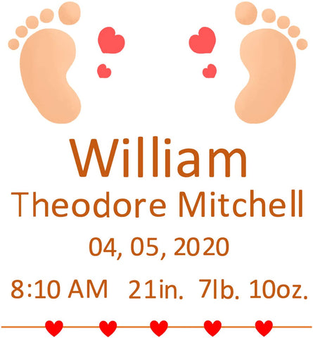 PDF Pattern - Birth Certificate Feet