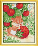 Stamped Cross Stitch Kits - Picking Strawberries 18.1×21.7"