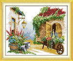 Stamped Cross Stitch Kits - Wagon Flowers 22.8×18.9"