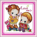 Stamped Cross Stitch Kits - Love 13×13"
