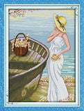 Stamped Cross Stitch Kits - Seaside Girl 16.9×22.4"