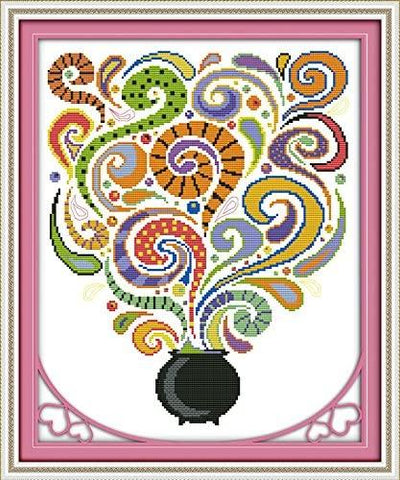 Stamped Cross Stitch Kits - Magic Pot 17.7×21.3"