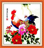 Stamped Cross Stitch Kits - Rooster (All wishes come true) 31.1×33.5"