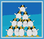 Stamped Cross Stitch Kits - Penguin Pile 21.7×19.7"