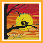 Stamped Cross Stitch Kits - Sunset Birds 8.3×8.3"