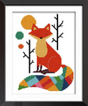 Stamped Cross Stitch Kits - 7 Color Fox