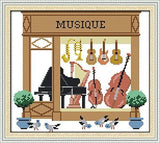 Stamped Cross Stitch Kits - Musique 15.8×14.2"