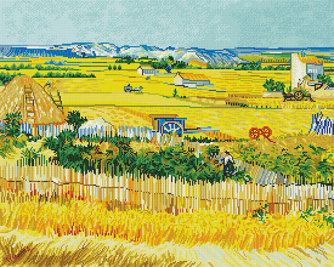 Stamped Cross Stitch Kits - Van Gogh Farm 22.83×18.9" (14CT)