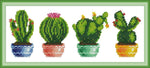 Stamped Cross Stitch Kits - Cactus 17.3×7.9"