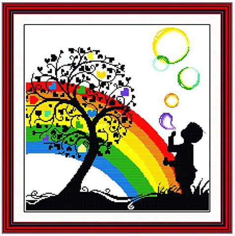 Stamped Cross Stitch Kits - Bubble Boy 20×20"
