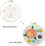 Stamped Embroidery Kits - Flower 7.9"
