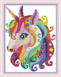 Stamped Cross Stitch Kits - Unicorn 11×15"