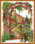 Stamped Cross Stitch Kits - Flower Wagon