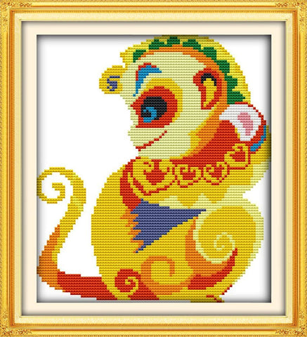 Stamped Cross Stitch Kits - Monkey King 10.6×13"
