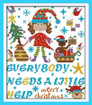 Stamped Cross Stitch Kits - Christmas Elf 10×13"