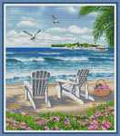 Stamped Cross Stitch Kits - Seaside Landscape
