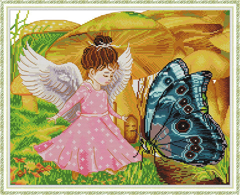 Stamped Cross Stitch Kits - Mushroom Fairy