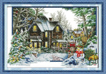 Stamped Cross Stitch Kits - The Winter House 33.9×24"