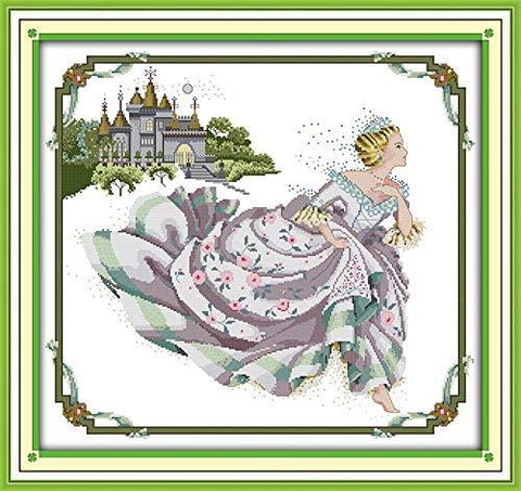 Stamped Cross Stitch Kits - Cinderella 29.5×27.6"