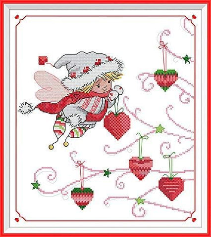 Stamped Cross Stitch Kits - Christmas Spirit 14.6×16.1"