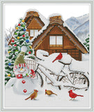 Stamped Cross Stitch Kits - Christmas Snow