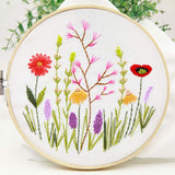 Stamped Embroidery Kits - Flower 7.9"