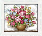 Stamped Cross Stitch Kits - Pink Roses 23×20"
