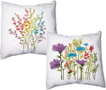 Throw Pillow Cover Stamped Cross Stitch Kits (3 Pairs)