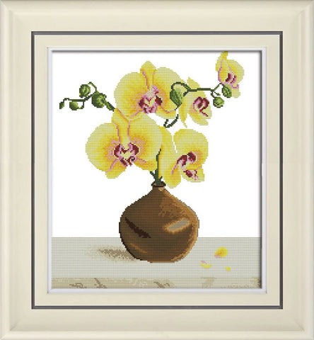 Stamped Cross Stitch Kits - Phalaenopsis 19×22"