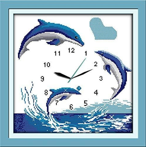 Stamped Cross Stitch Kits - Wall Clock (8 Designs)