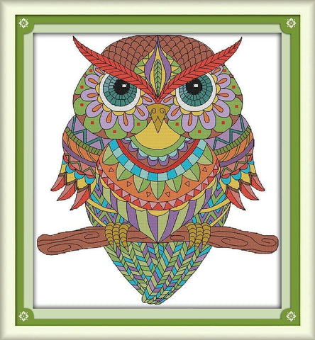 Stamped Cross Stitch Kits - Owl 18.9×20.9"