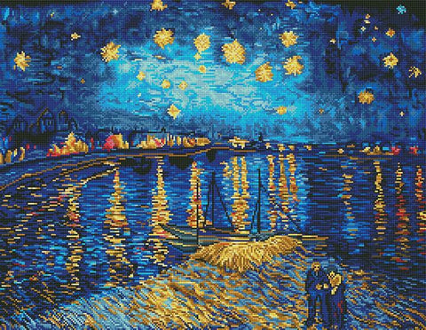 PDF Pattern - Van Gogh Starry Night over the Rhone