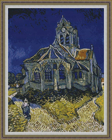 Stamped Cross Stitch Kits - Van Gogh Church 19.7×24.4"