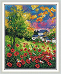 Stamped Cross Stitch Kits - Poppies 13×15"