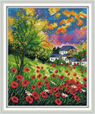 Stamped Cross Stitch Kits - Poppies 13×15"