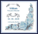 Stamped Cross-Stitch Kits - Birth Certificates (14 CT, 10 Patterns)