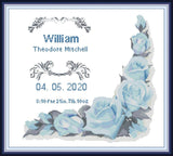 Stamped Cross-Stitch Kits - Birth Certificates (14 CT, 10 Patterns)