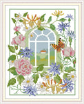 Stamped Cross Stitch Kits - Window 13.8×16.5"