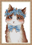 Stamped Cross Stitch Kits - Cat 16.1×22.8"