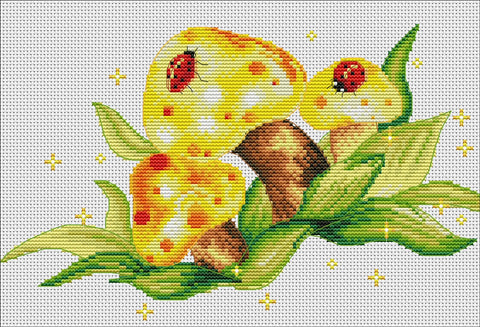 PDF Pattern - Mushrooms and Ladybugs