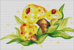 Stamped Cross Stitch Kits - Mushrooms and Ladybugs