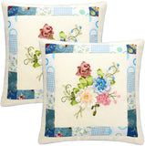 Throw Pillow Cover DIY Embroidery Kit (4 Pairs)