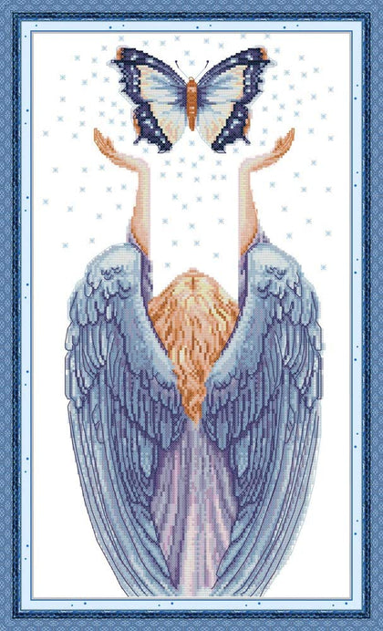 Stamped Cross Stitch Kits - Angel 12.2×19.7" (14ct)