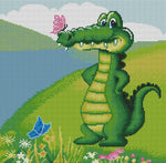 Stamped Cross Stitch Kits - Gator 11.4×11.4" (14ct)