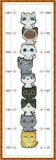 Stamped Cross Stitch Kits - Kitty Height Table 12.6×35" (14ct)