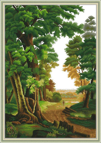 Stamped Cross Stitch Kits - Shepherd Road 18.8×25.9" (14ct)